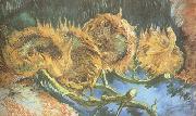 Vincent Van Gogh Four Cut Sunflowers (nn04) oil
